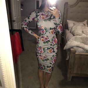 Zara Floral Midi Dress - Multicolor